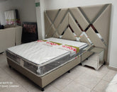CAMA ESPEJO CON NOCHEROS EN ESPEJO